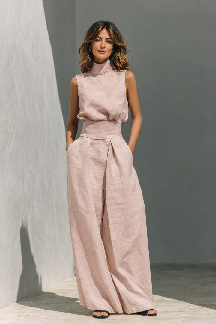 Alba – Conjunto minimalista de algodón y lino