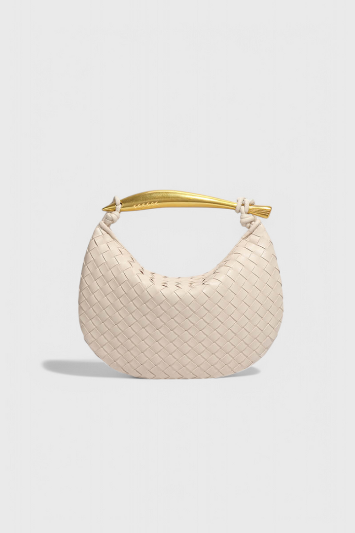Gerda Bolso Woven con Asa Dorada