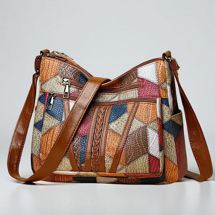 Solara | Bolso de mano de cuero mosaico