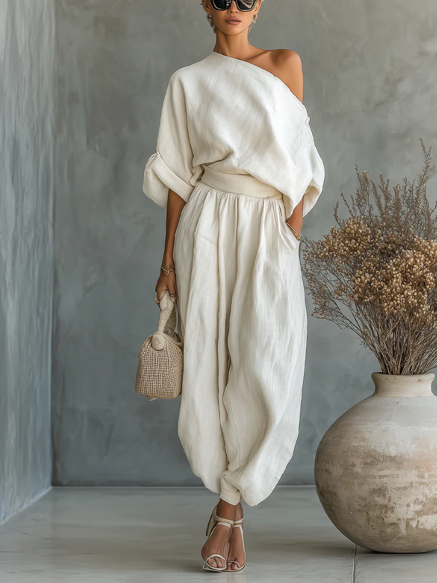 Eleonora | Conjunto elegante de dos piezas con diseño asimétrico