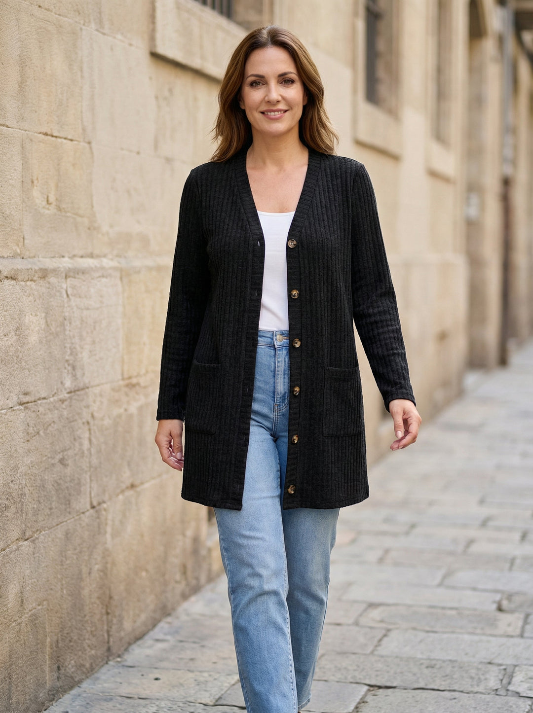 Blusa de punto texturizado