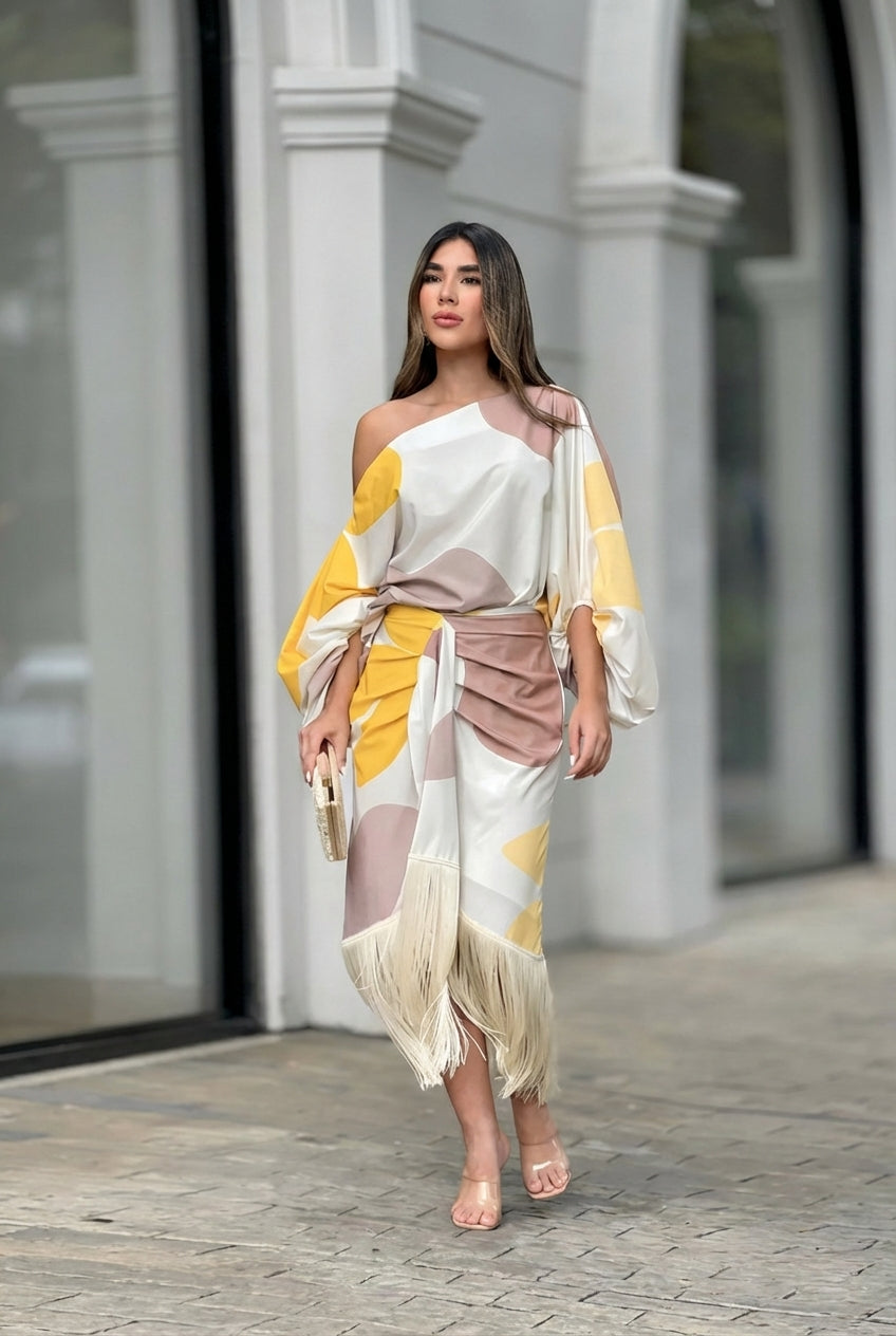 DANIELA | CONJUNTO DOS PIEZAS CON FLECOS