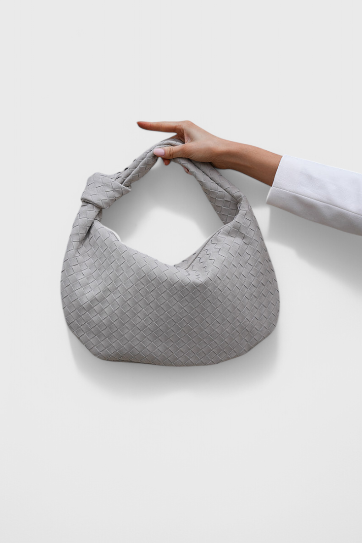 Sage Bolso de Hombro Mediano Tejido