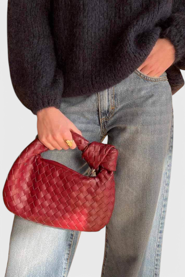 Sage Bolso Satchel Mini Woven