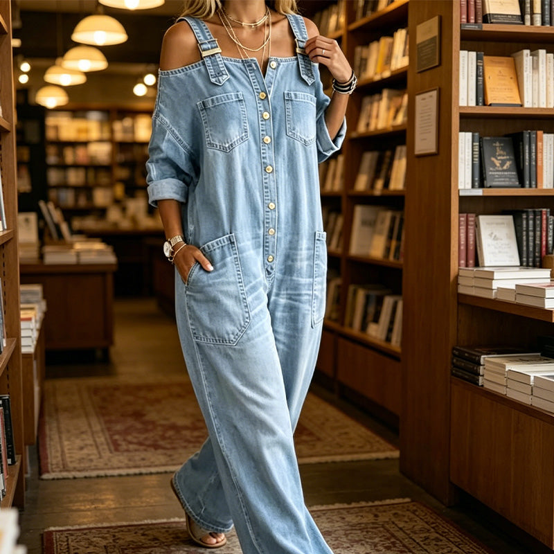 🥳VENTA EXCEPCIONAL 2026🥳💞¡Más de 50,000 unidades vendidas👗👗! ¡50 % de descuento!Mono holgado de pierna ancha con bolsillos