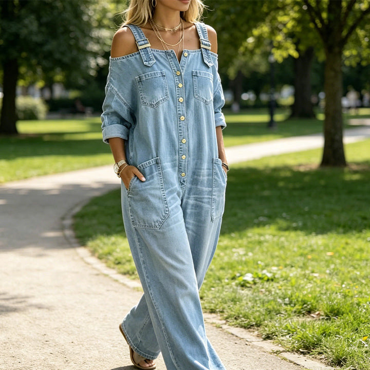 🥳VENTA EXCEPCIONAL 2026🥳💞¡Más de 50,000 unidades vendidas👗👗! ¡50 % de descuento!Mono holgado de pierna ancha con bolsillos