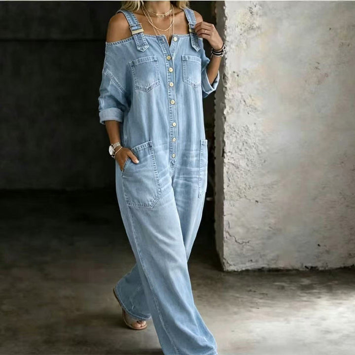 🥳VENTA EXCEPCIONAL 2026🥳💞¡Más de 50,000 unidades vendidas👗👗! ¡50 % de descuento!Mono holgado de pierna ancha con bolsillos